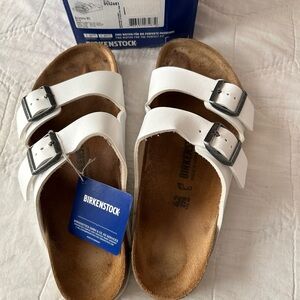Birkenstock White Sandals with Buckles - size 42